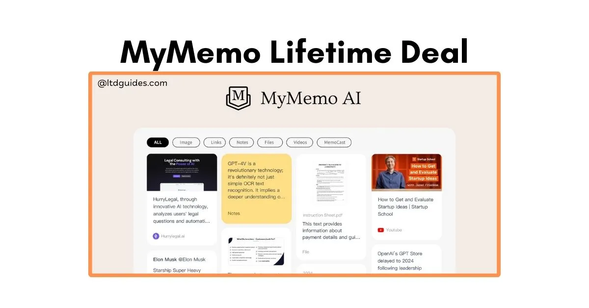 MyMemo Lifetime Deal