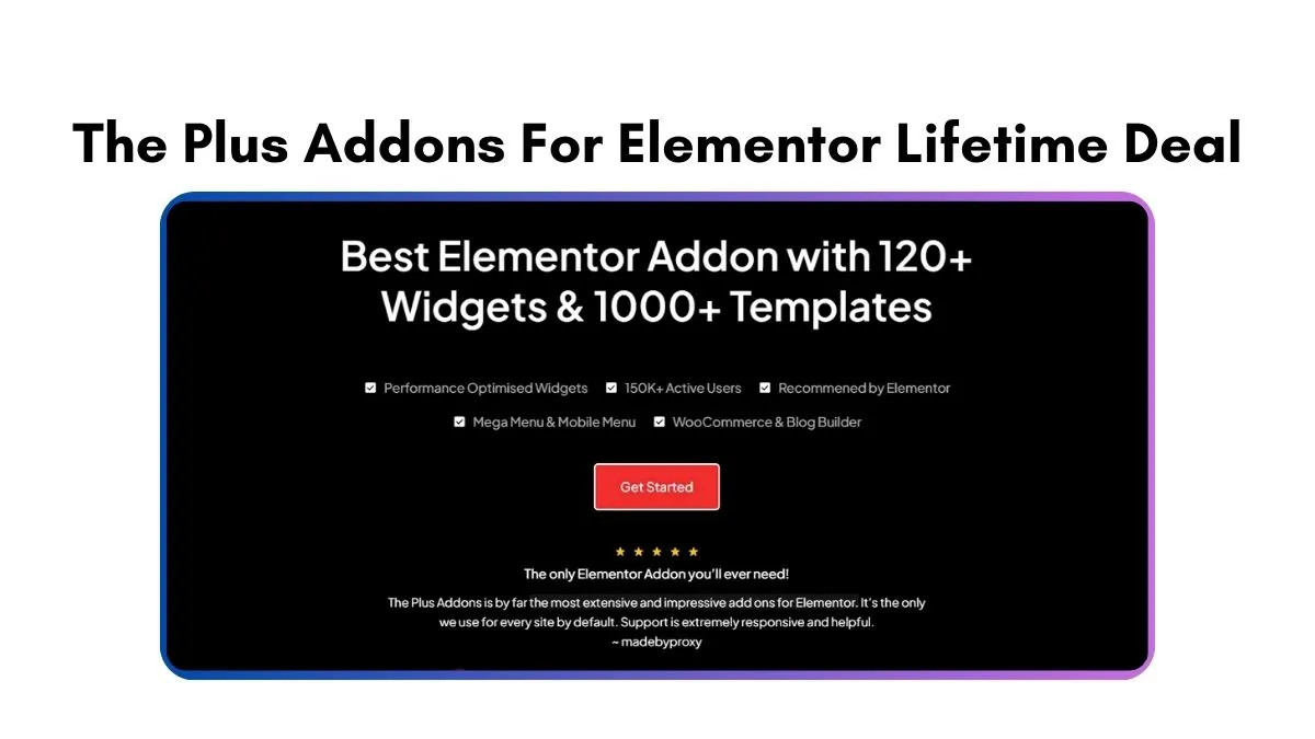 The Plus Addons For Elementor Lifetime Deal