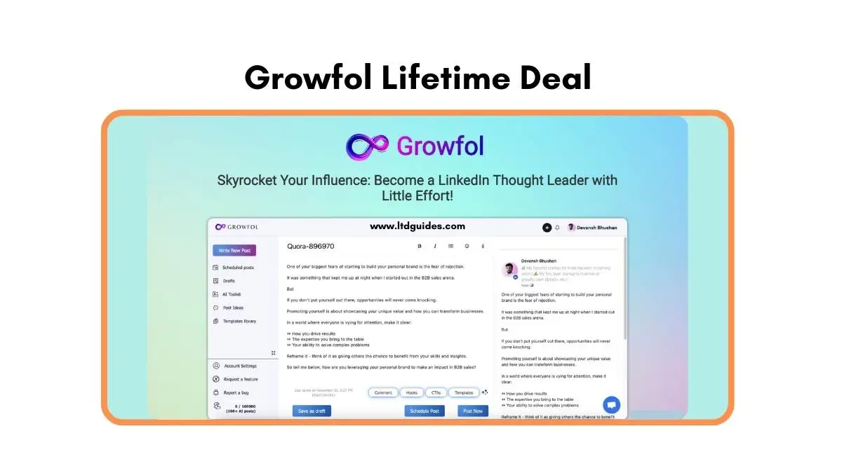 Growfol Lifetime Deal