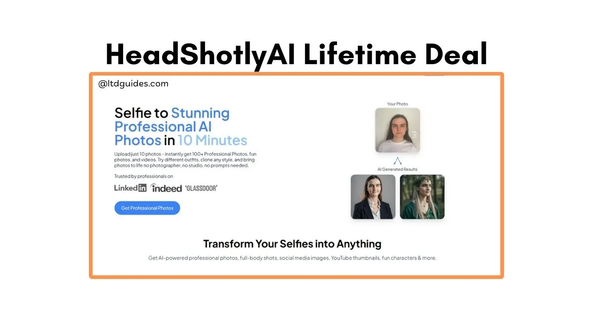 HeadShotlyAI Lifetime Deal