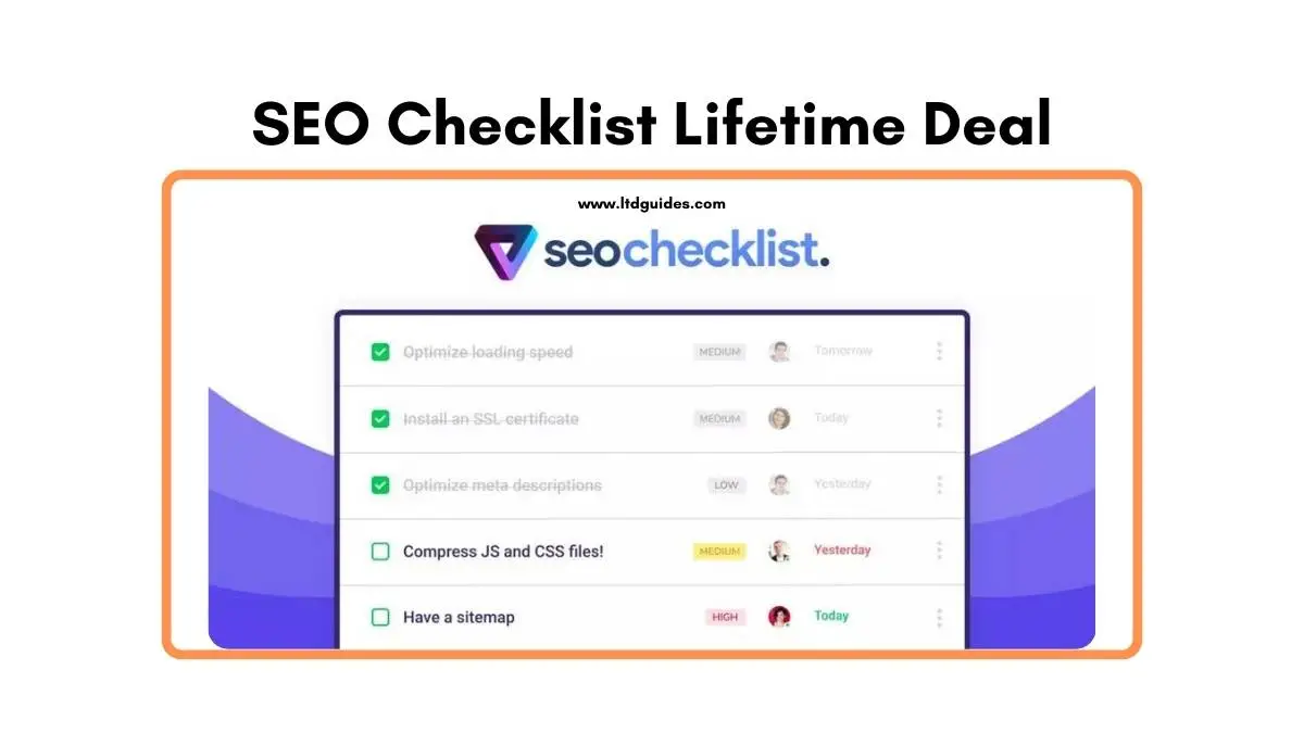 SEO Checklist Lifetime Deal