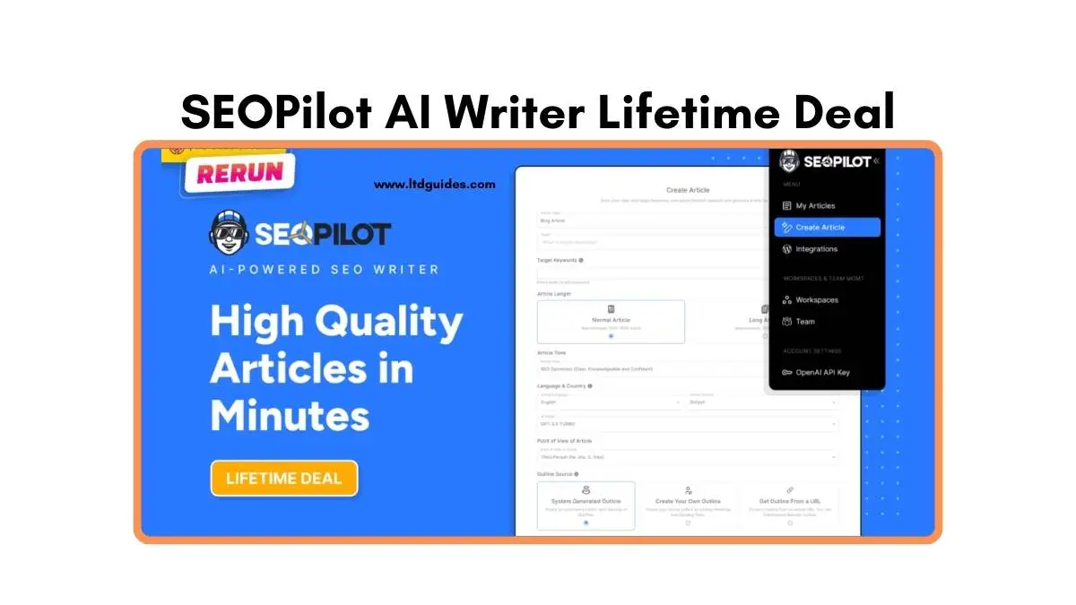 SEOPilot AI Writer Lifetime Deal