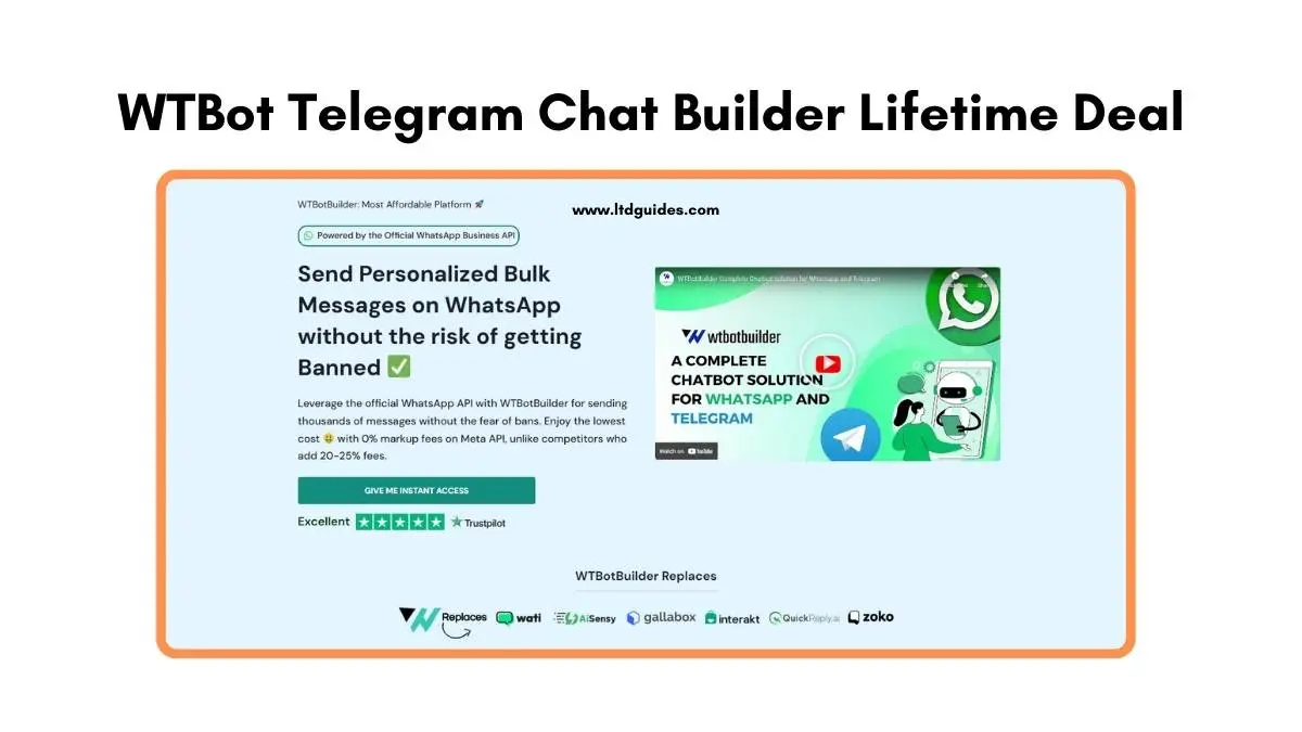 WTBot Telegram Chat Builder Lifetime Deal