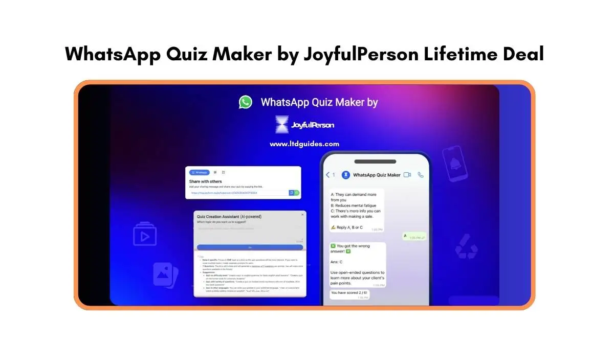 WhatsApp Quiz Maker by JoyfulPerson Lifetime Deal