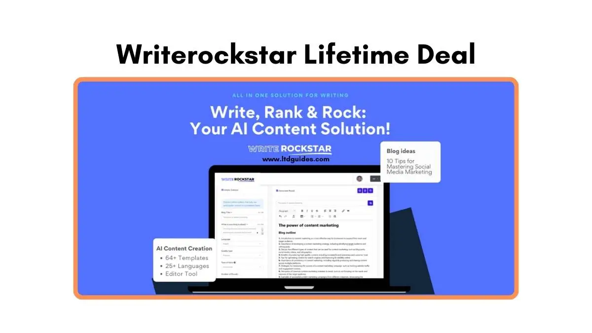 Writerockstar Lifetime Deal