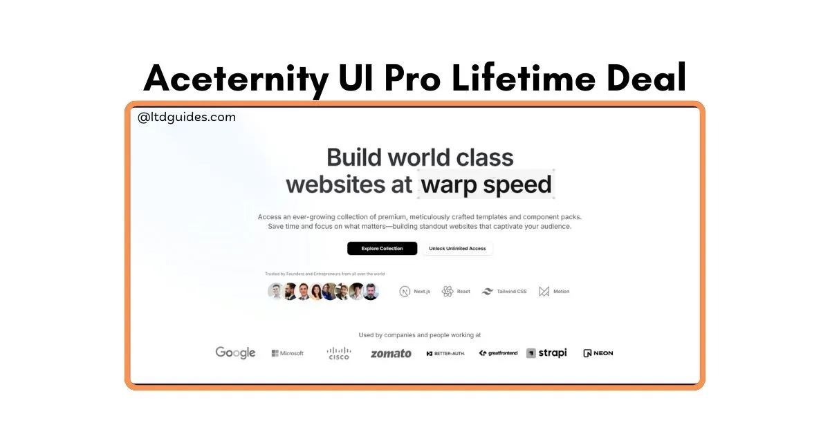 Aceternity UI Pro Lifetime Deal