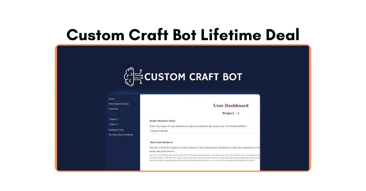 Custom Craft Bot Lifetime Deal