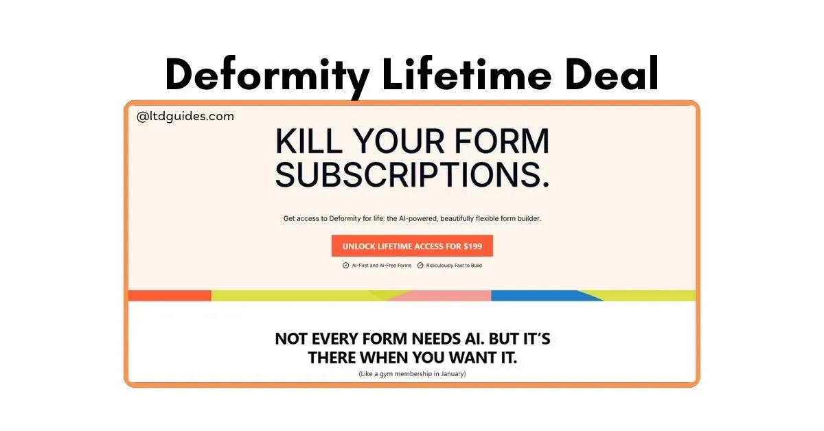 Deformity Lifetime Deal