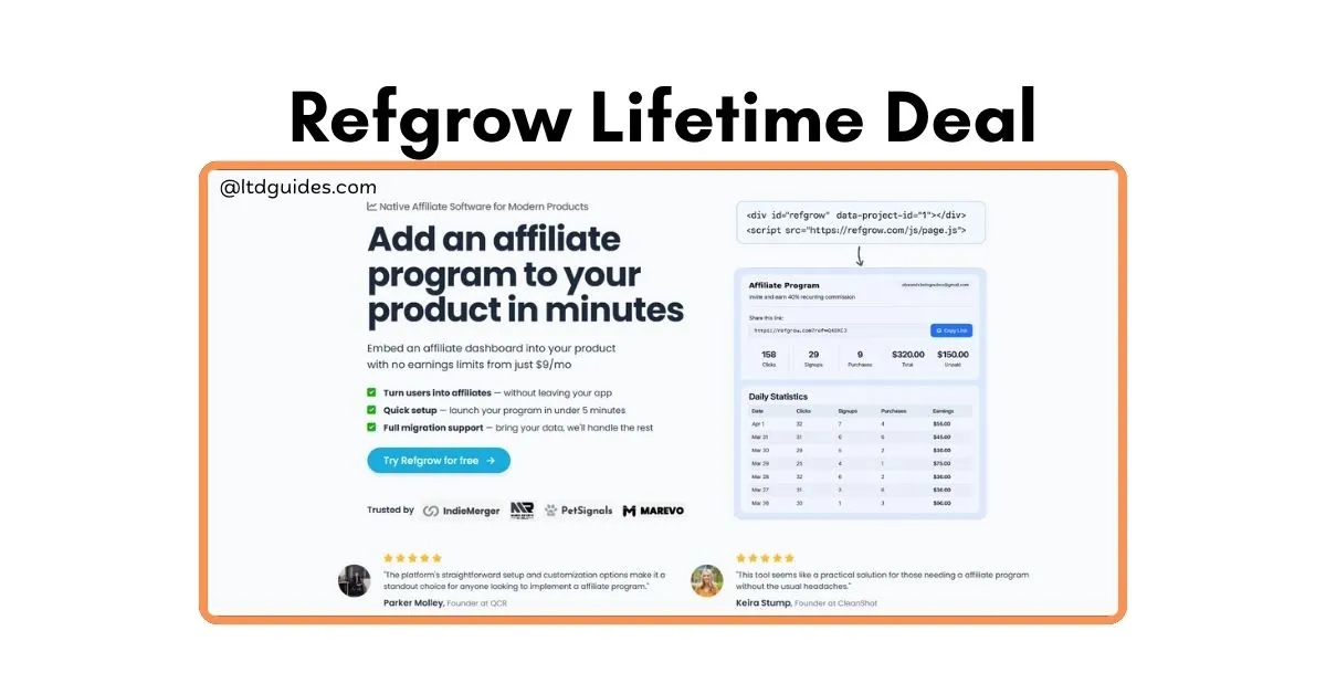 Refgrow Lifetime Deal