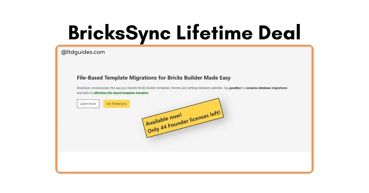 BricksSync Lifetime Deal