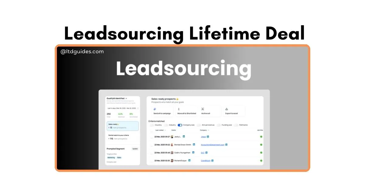 Leadsourcing Lifetime Deal