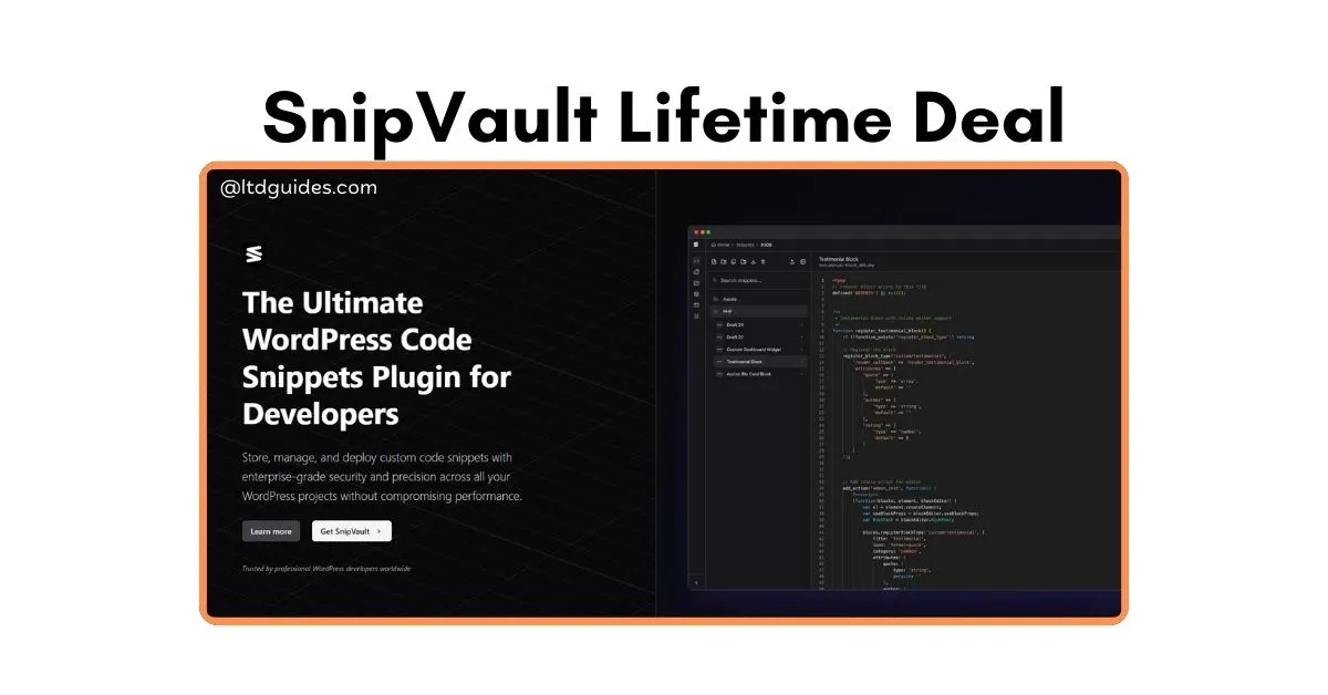 SnipVault Lifetime Deal