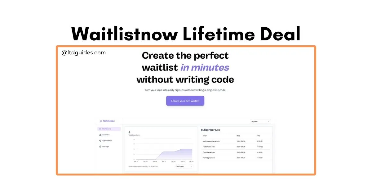 Waitlistnow Lifetime Deal