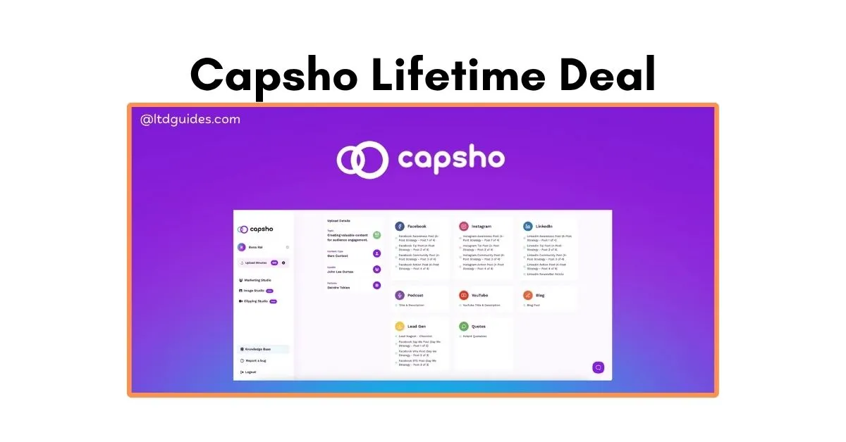 Capsho Lifetime Deal