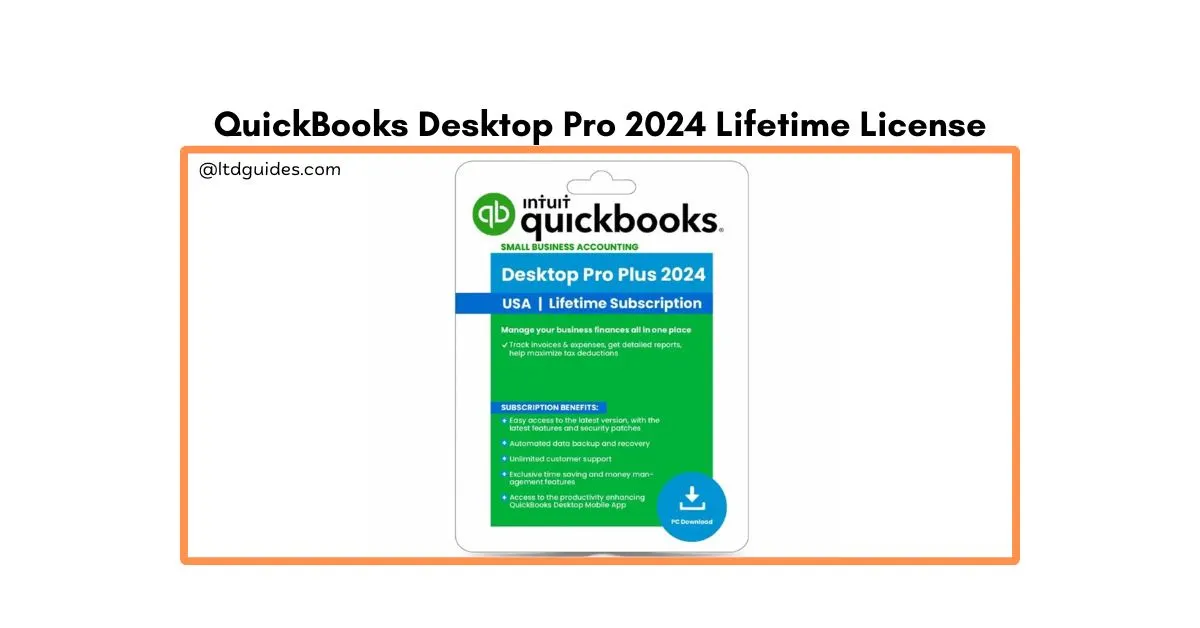 QuickBooks Desktop Pro 2024 Lifetime License