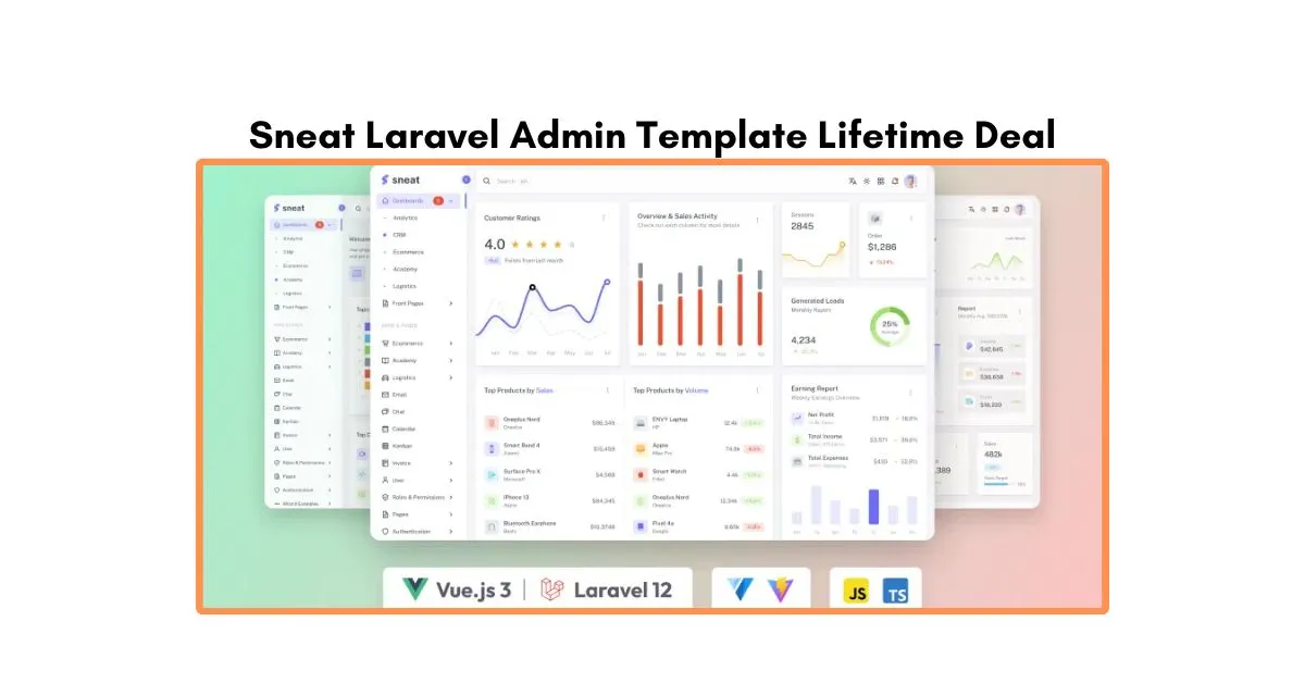 Sneat Laravel Admin Template Lifetime Deal
