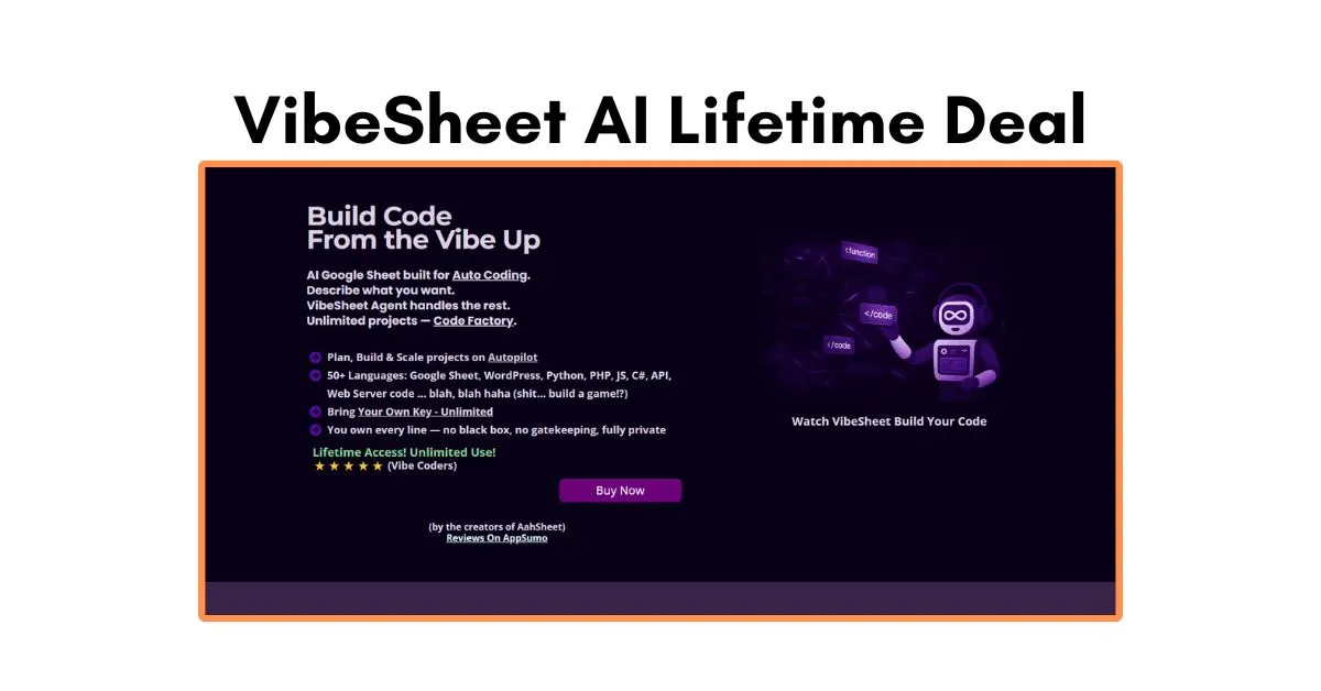 VibeSheet AI Lifetime Deal