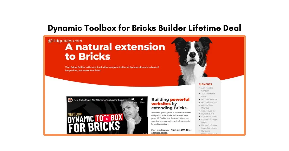 Dynamic Toolbox for Bricks Builder Lifetime Deal