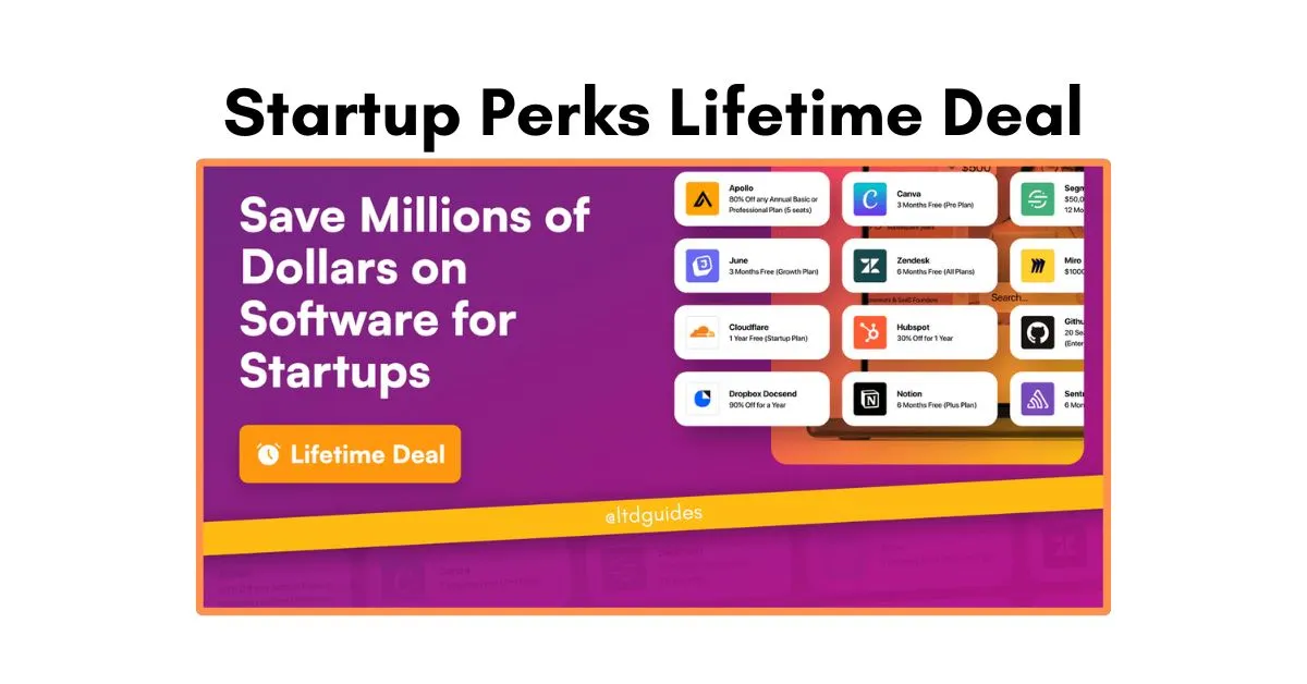 Startup Perks Lifetime Deal