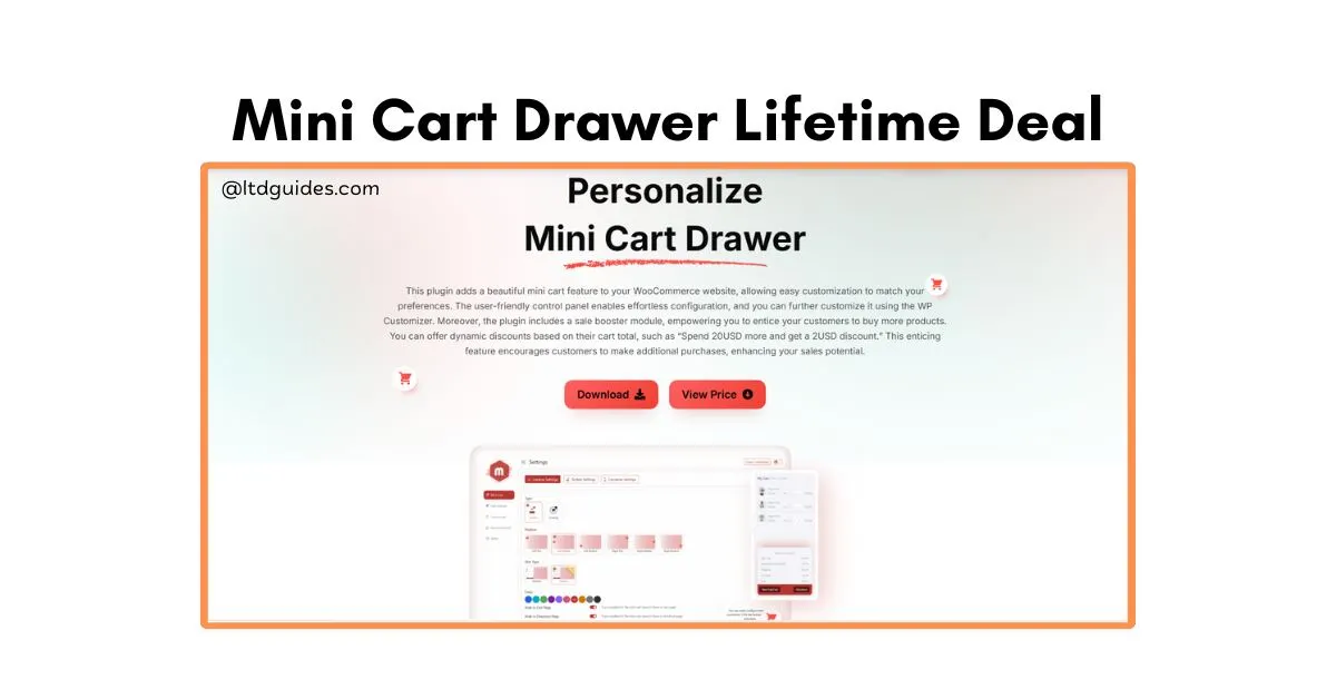 Mini Cart Drawer Lifetime Deal
