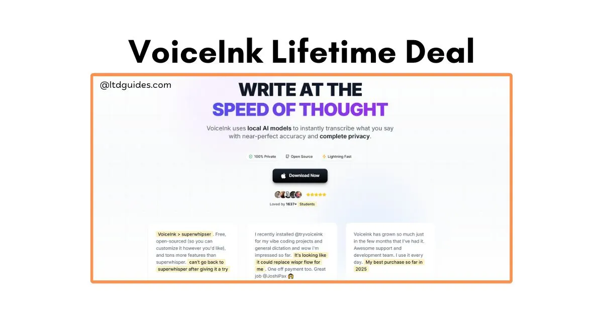 VoiceInk Lifetime Deal