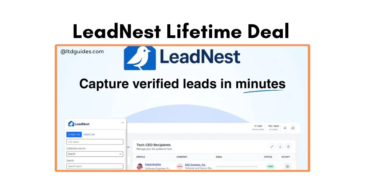 LeadNest Lifetime Deal