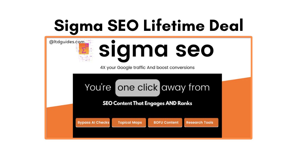 Sigma SEO Lifetime Deal